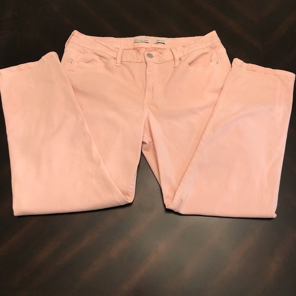 **CALVIN KLEIN* Light Pink Cropped Skinny Jeans - Picture 1 of 4